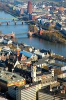stadsgezicht uitzicht in frankfurt duitsland foto