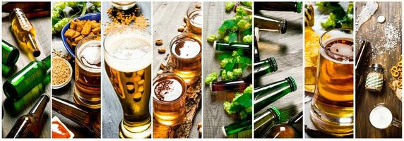 voedsel collage van bier . foto