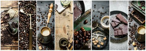 voedsel collage van koffie . foto