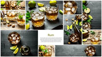 voedsel collage van rum . foto