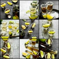 voedsel collage van tequila. foto