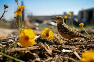 flora en fauna streven voor overleving in de vluchtig Gaza strip foto