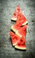 stukken van watermeloen. foto
