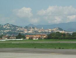 bovenste stad- in Bergamo foto