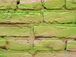 industrieel stijl groen steen muur foto