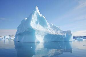 ijsberg in Groenland. ai gegenereerd foto