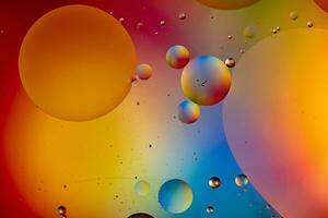 kleurrijk olie bubbels achtergrond foto