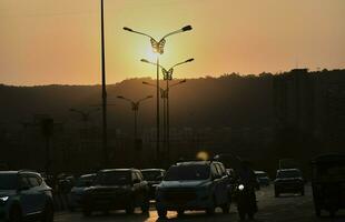 navi Mumbai snelweg nacht fotografie foto