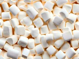 dichtbij omhoog stapel van wit marshmallows foto