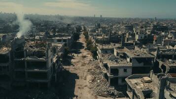 dar visie van de midden- oosten- stad na oorlog foto