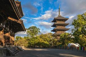 nationaal schat vijf legendarische pagode van toji tempel gelegen in kyoto, Japan foto