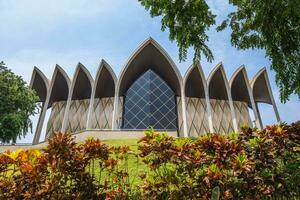 Borneo culturen museum, een een deel van de Sarawak museum complex in koechen, Maleisië foto