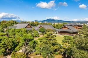 ninomaru paleis en honmaru paleis van nijo kasteel gelegen in kyoto, Japan foto