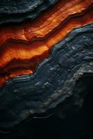 abstract rots structuur met oranje en zwart strepen generatief ai foto
