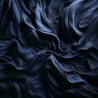 een abstract beeld van een donker blauw kleding stof generatief ai foto