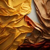 een beeld van een oranje en bruin kleding stof generatief ai foto