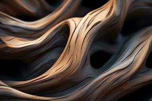 een abstract beeld van hout met golvend lijnen generatief ai foto