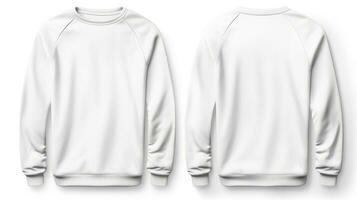 reeks van wit voorkant en terug visie tee sweater trui foto