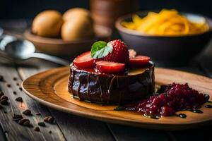 de het beste chocola desserts in de wereld. ai-gegenereerd foto