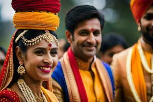 Indisch bruiloft in Bangalore. ai-gegenereerd foto