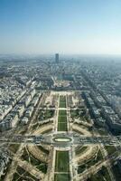 Parijs panorama ontzag inspirerend visie van de eiffel toren foto