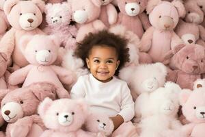 speelgoed- beer roze kinderjaren foto
