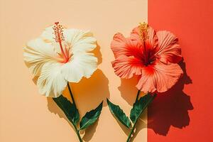 water bloem hibiscus tropisch natuur foto