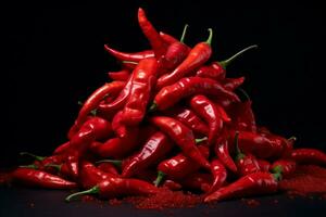 vegetarisch groente paprika's vers kruid Chili heet cayenne voedsel ingrediënt rood foto