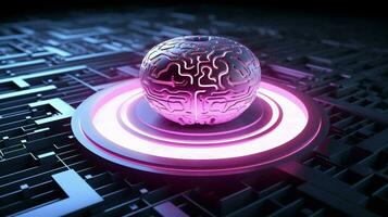 hersenen intelligentie- technologie digitaal concept foto