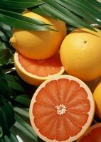 fruit voedsel vers gesneden sappig citrus oranje rijp vitamine eetpatroon biologisch exotisch foto