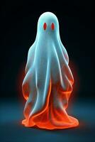halloween angst wit neon kostuum geest schattig nacht donker ziel eng spookachtig verschrikking foto