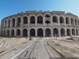 Romeins amfitheater in de arena van verona foto