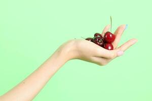 hand- met fruit foto