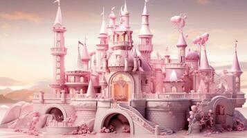 roze magie prinses kasteel foto