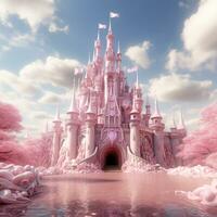 roze magie prinses kasteel foto