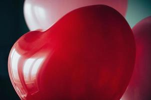 vintage rood roze liefdesballonnen close-up foto