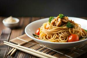 Chinese voedsel is een populair keuze voor veel mensen. ai-gegenereerd foto