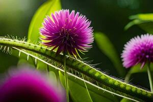 een dichtbij omhoog van sommige Purper bloemen. ai-gegenereerd foto