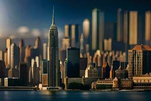 de stad van nieuw york is getoond in deze foto. ai-gegenereerd foto