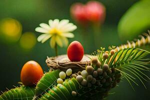 foto behang de vogel, bloemen, groente, de vogel, de vogel, de vogel, de. ai-gegenereerd