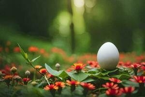 de Pasen ei is een symbool van hoop. ai-gegenereerd foto