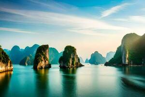 de ha lang baai in Vietnam. ai-gegenereerd foto