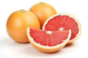 grapefruit geïsoleerd Aan wit achtergrond ai gegenereerd foto