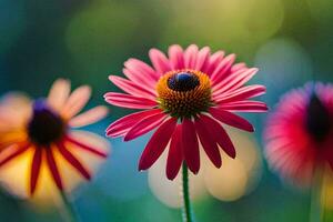 fotograaf - roze zonnehoed door James Watson. ai-gegenereerd foto