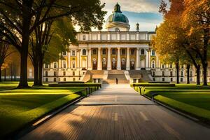 de Universiteit van Wenen in herfst. ai-gegenereerd foto