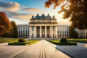 de Universiteit van wrocaw in Polen. ai-gegenereerd foto