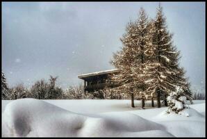 winter wonderland in savoie foto