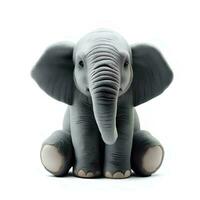 ai gegenereerd geïsoleerd olifant pop foto