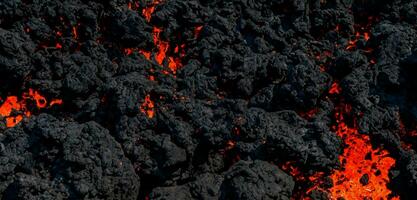 heet magma lava oppervlakte rood lava foto