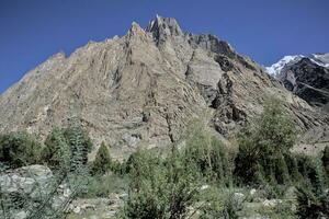 verbijsterend berg visie in karakorum bereik. foto